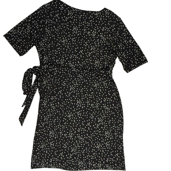 Motherhood Maternity Faux Wrap Floral Tie Waist Dress Black Women’s XL - Picture 4 of 8